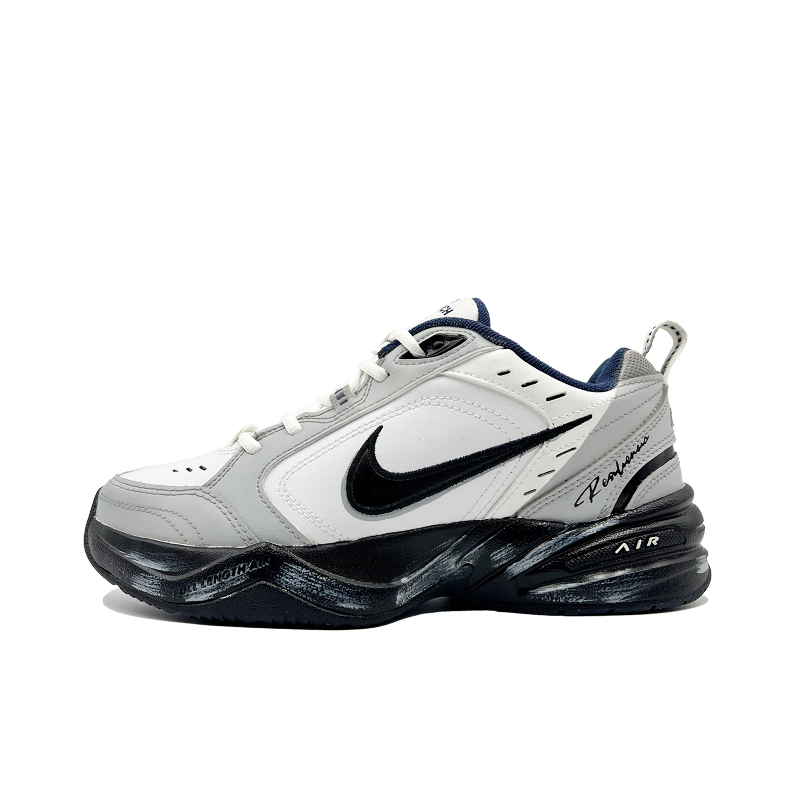 Nike Air Monarch 4 Spacewalk, Vintage Distressed, Urban Techwear Height Increasing Low top Chunky Sneakers Unisex