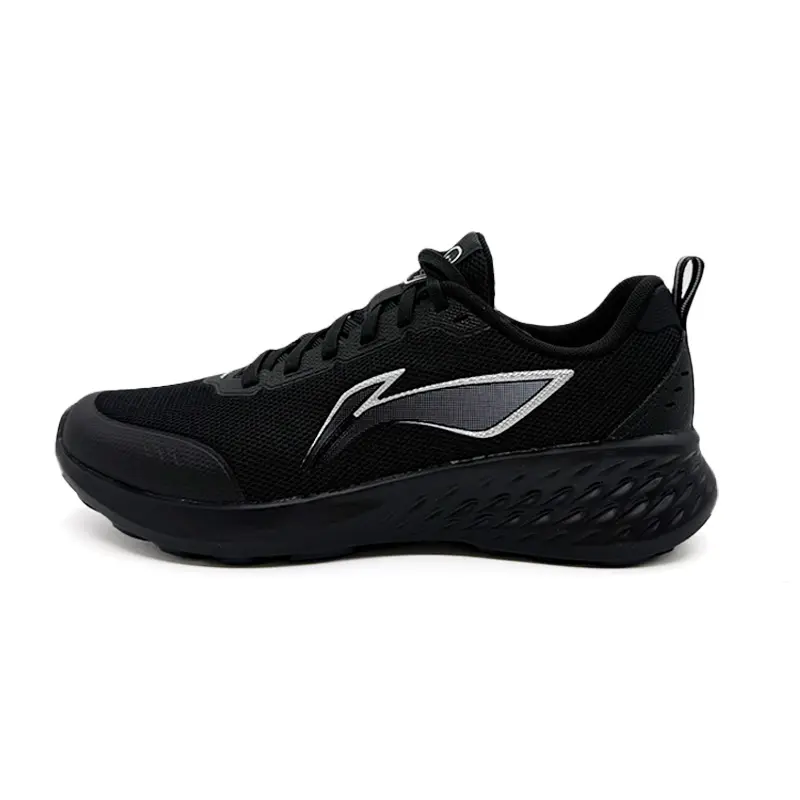 LiNing Lightweight Shock Absorbers Low Top Casual Running Shoes Men's Black