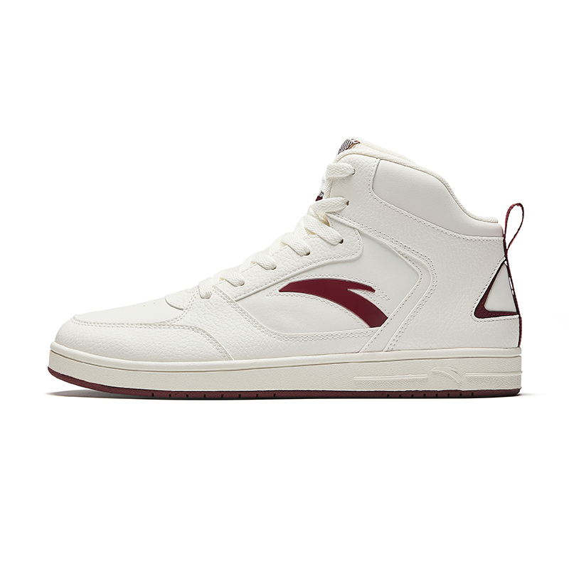 ANTA Skateboard Shoes Men's Mid top Ivory White