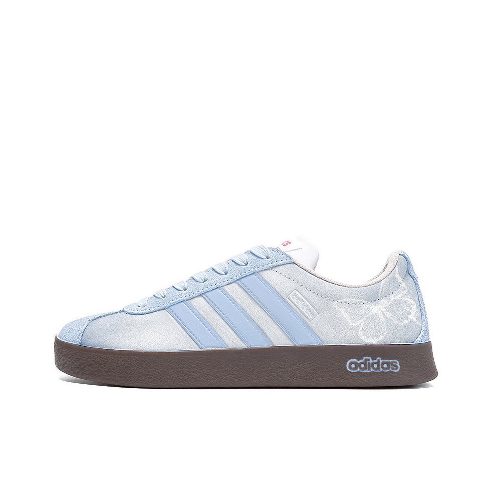Adidas Neo Vl Court Longing Butterfly, Amber Anti Slip Wear Resistant Low Top Skateboard Shoes Unisex Blue