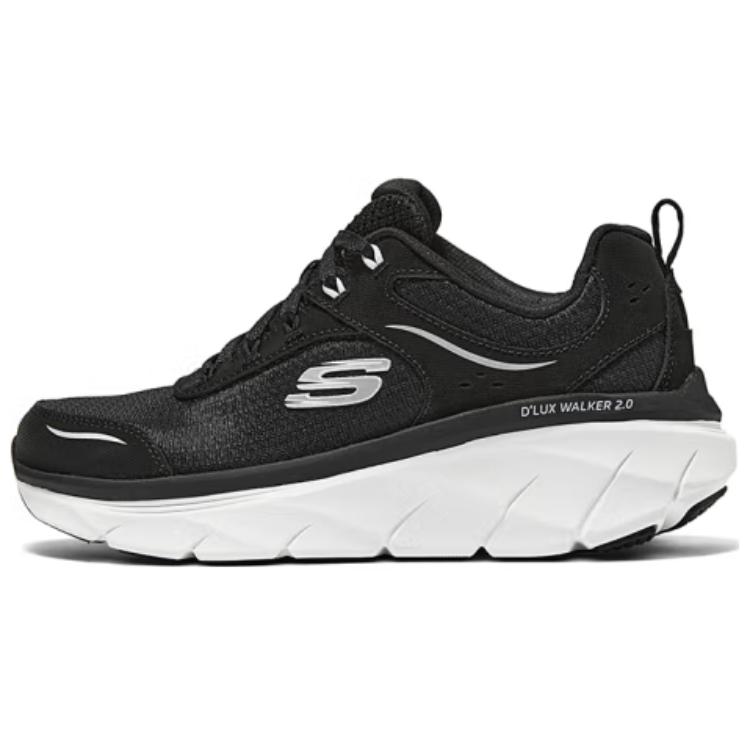 Skechers Go Walk Massage Fit Durable Breathable Low-Top Running Shoes Women's Black White