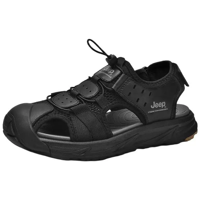 Jeep Slip Resistant, Breathable, Impact Resistant River Trekking Shoes Men's Black