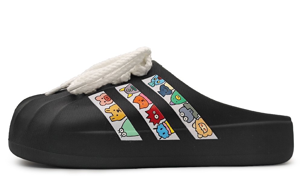 Adidas Originals AdiFOM Superstar Slip-Resistant EVA Closed-Toe Slippers Unisex Black White