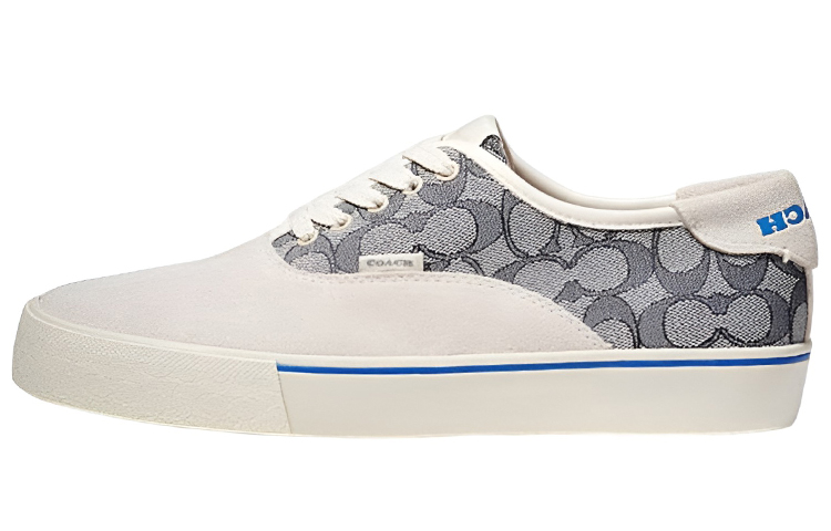 COACH Low-Top Stylish Skateboarding Shoes Men's Light Brown