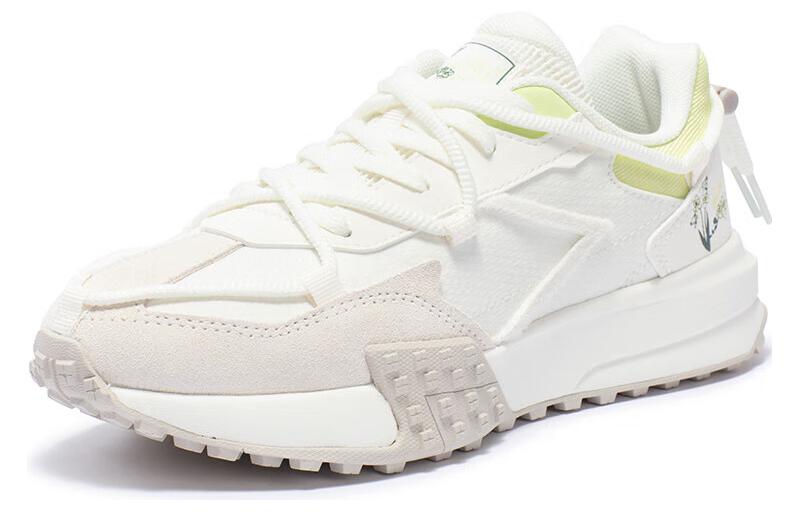 361° Anti-Slip And Wear-Resistant Breathable Low-Top Casual Shoes Women's White Green