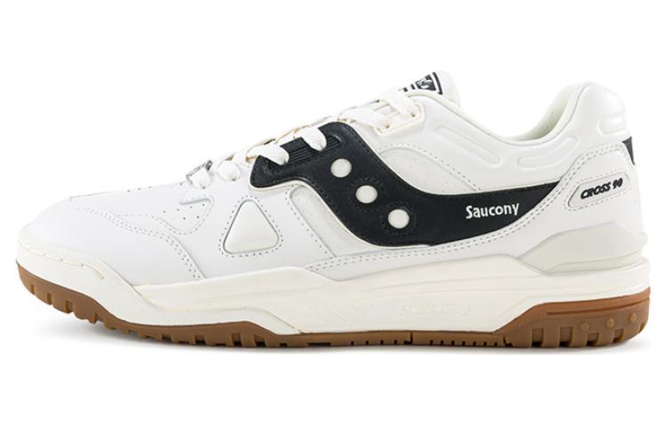 Saucony Cross 90 Anti-Slip Wear-Resistant Low-Top Skateboard Shoes Unisex Beige Black