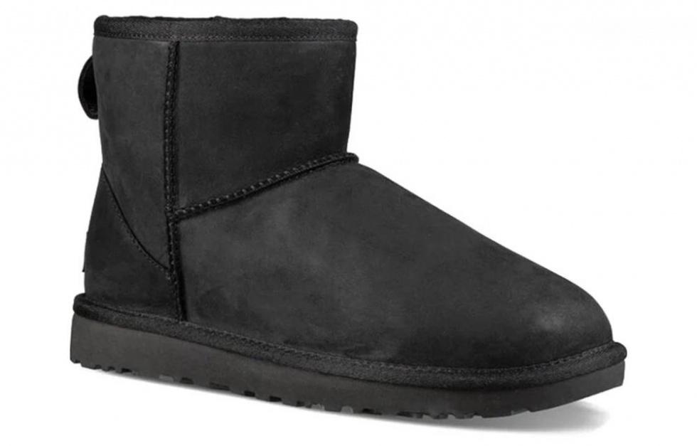 UGG Classic Mini Leather Snow Boots Black Women's купить в интернет-магазине Yoocart с быстрой доставкой по России.