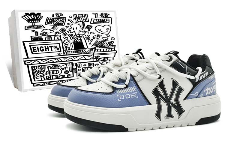 MLB Chunky Liner Low Top Skateboard Shoes Unisex Blue White