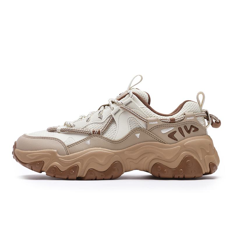 FILA Running Durable Coverage Moisture-Wicking Breathable Low-Top Running Shoes Women's Antique White/Sandy Brown