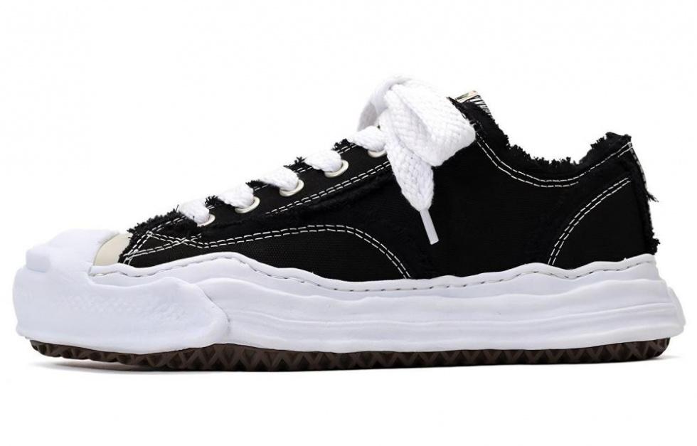 Maison MIHARA YASUHIRO Hank OG Sole Canvas Low Frayed Black