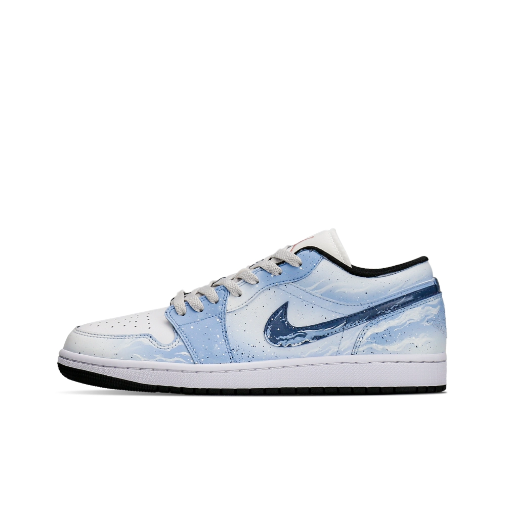 Jordan Air Jordan 1 Low top Vintage Basketball Shoes Unisex White Blue