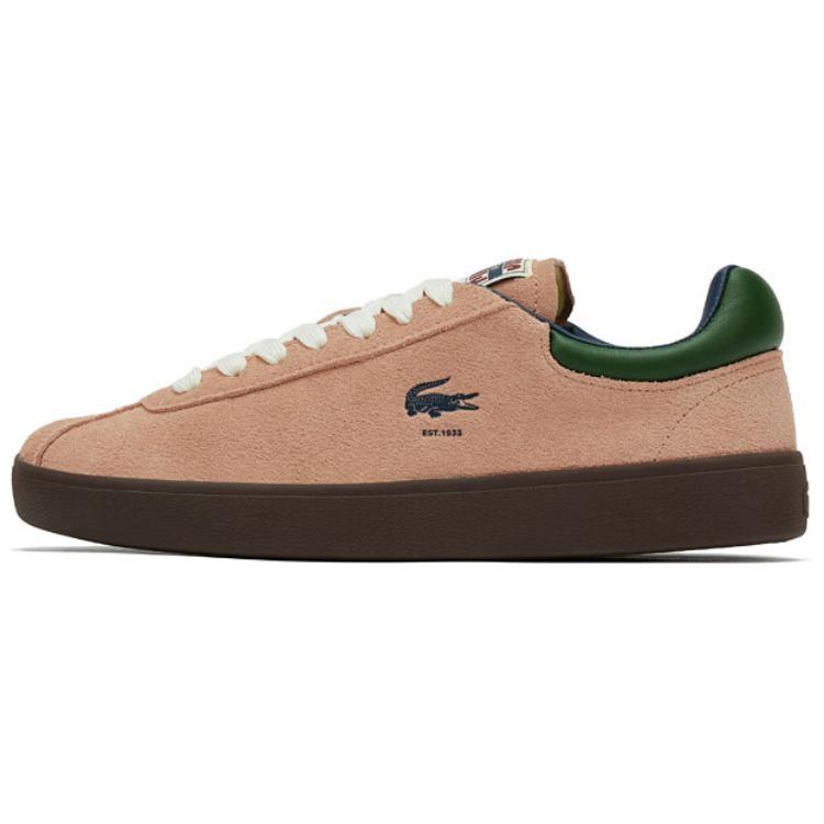 LACOSTE Low-Top Skateboard Shoes Women's Pink Brown Green