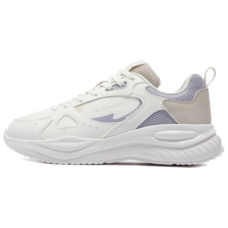 361° Anti-Slip Wear-Resistant Low-Top Casual Running Shoes Women's White Purple