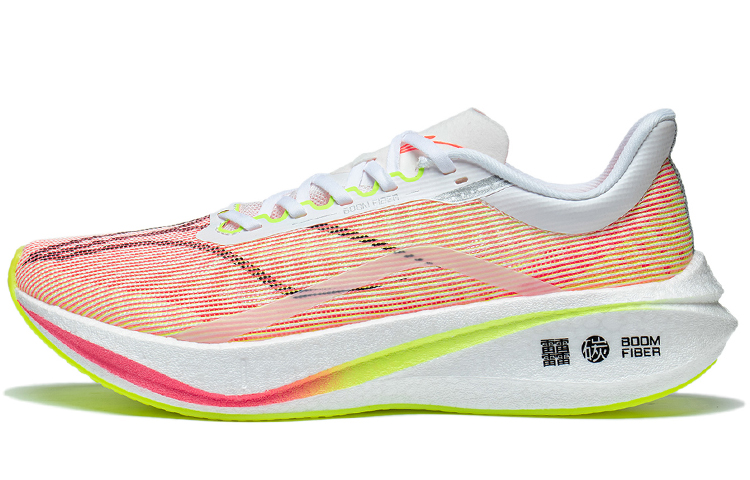 LiNing Feidian 3 Challenger Cushioning Anti-Slip And Wear-Resistant Low-Top Running Shoes Women's Pink White
