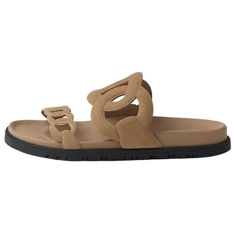 HERMES Extra Slide Slippers Women's Umber