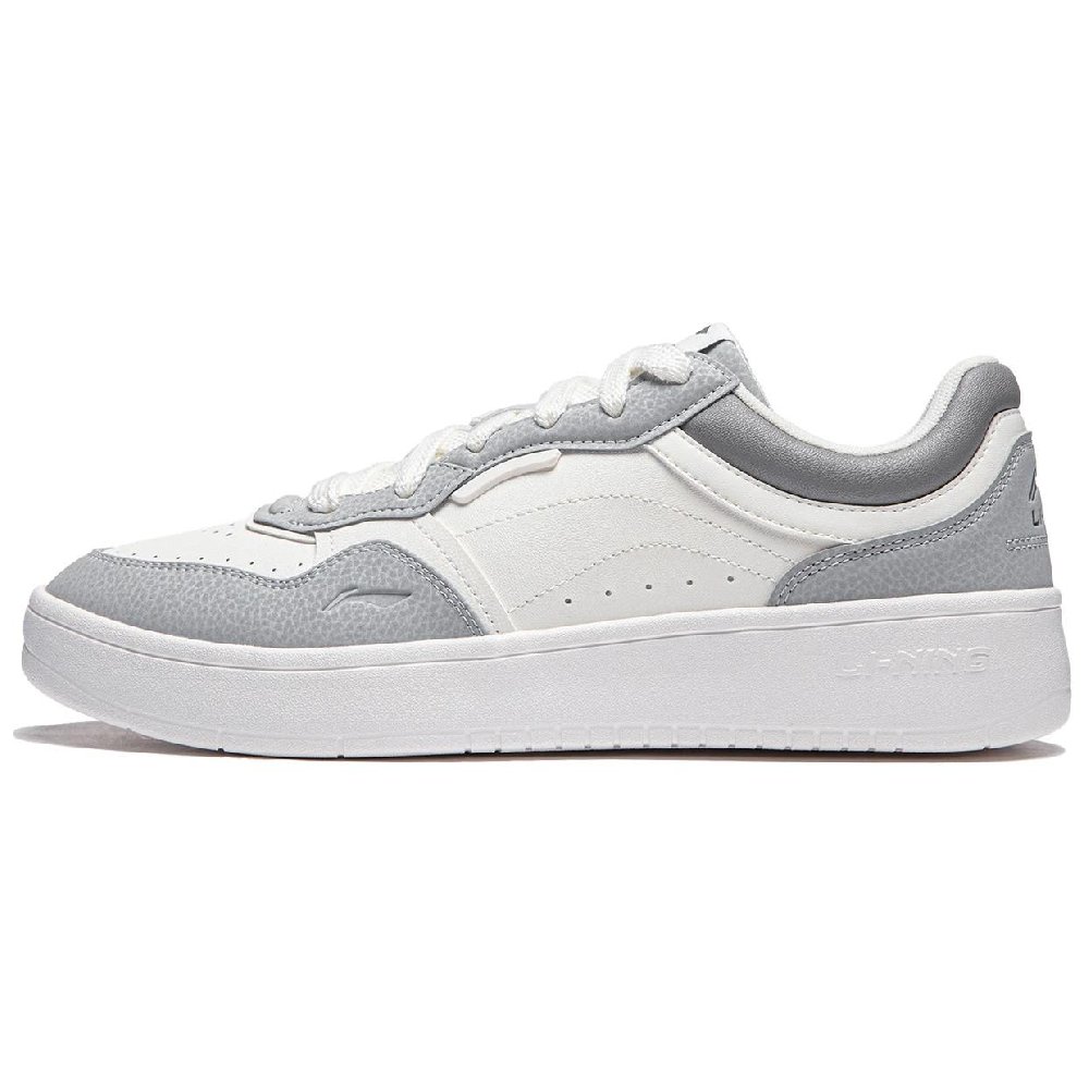 LiNing Line 2.0 At The Beginning V2 Anti-Slip Wear-Resistant Skateboard Shoes Men's White Gray