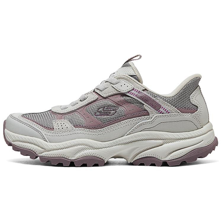 Skechers OUTDOOR Anti-Slip Wear-Resistant Low-Top Hiking Shoes Women's Gray Purple