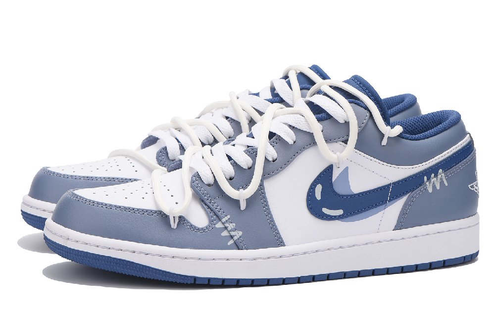 Jordan Air Jordan 1 Low-Top Vintage Basketball Shoes Men's Blue White
