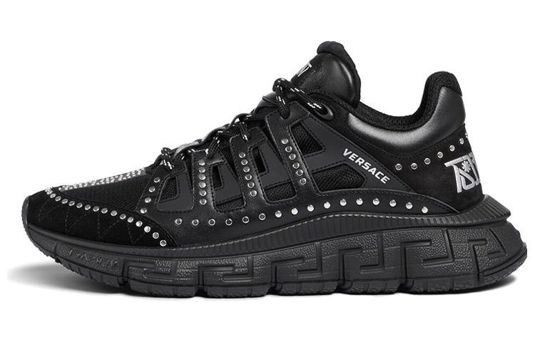 VERSACE La Greca Black Silver