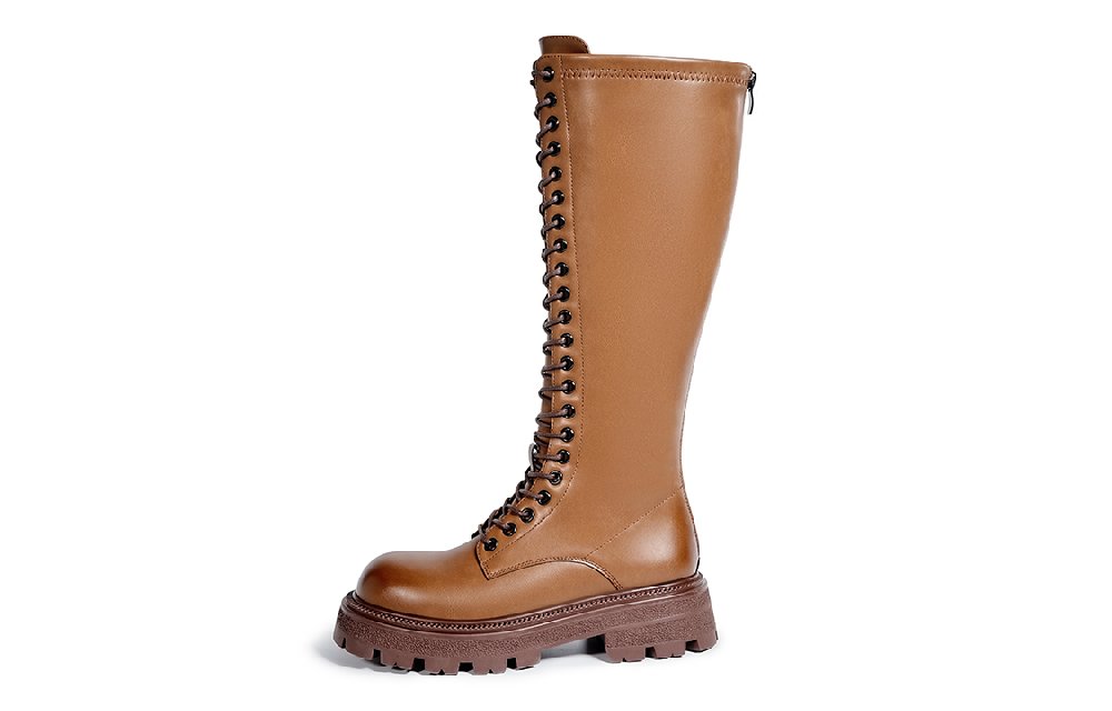 EBLAN Knee-high Boots Women's Yellow Brown