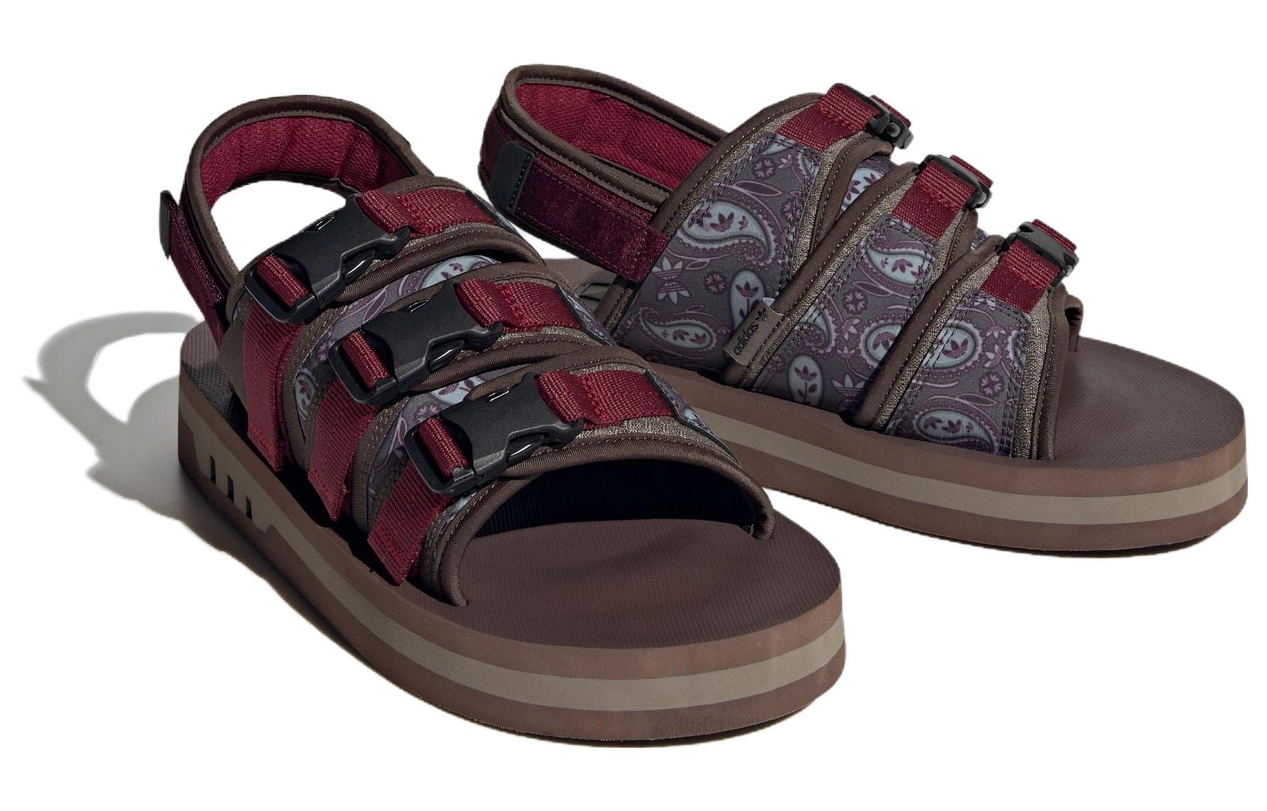 Adidas Originals AdiSTRP Sandals 'Burgundy Brown' купить в интернет-магазине Yoocart с быстрой доставкой по России.