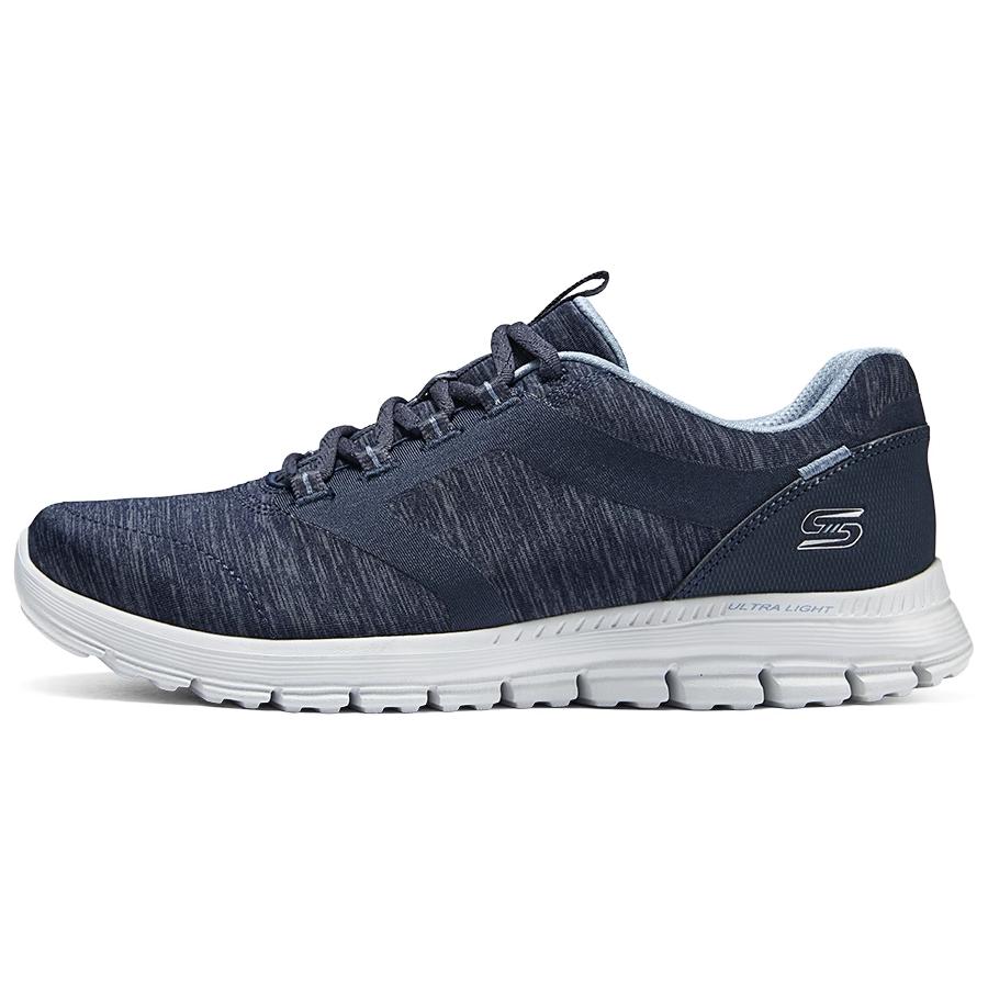 Skechers Cushioned Wear-Resistant Lightweight Low-Top Running Shoes Women's Navy