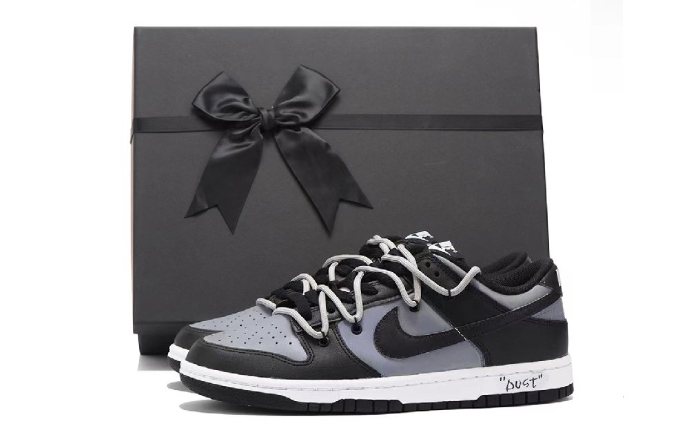 Nike Dunk Coverage Abrasion Resistant Low Top Skateboard Shoes Unisex Black