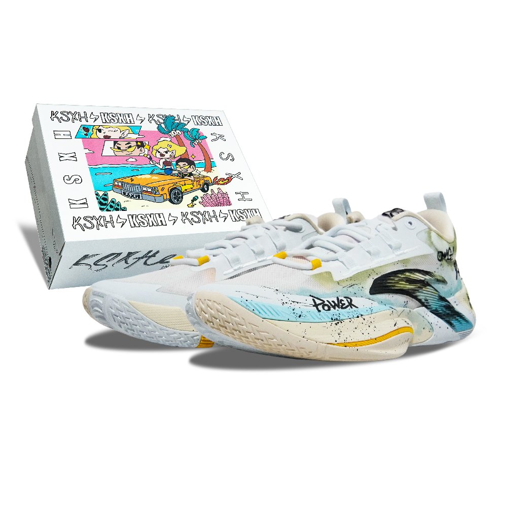 Anta Instantaneous 1 Cushioned Slip Resistant Rebound Low Top Basketball Shoes Men's Sky Blue