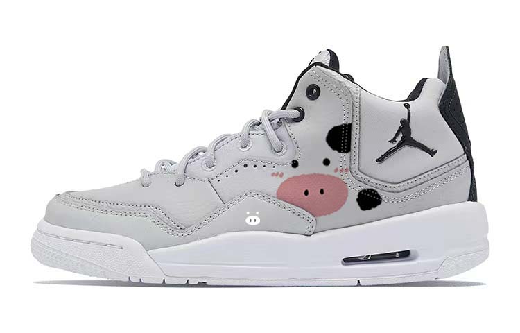 Jordan Courtside 23 Mid-Top Vintage Basketball Shoes GS Gray Black