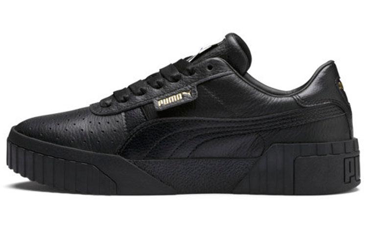 PUMA Cali Thick Sole Low Tops Casual Skateboarding Shoes Black Women's