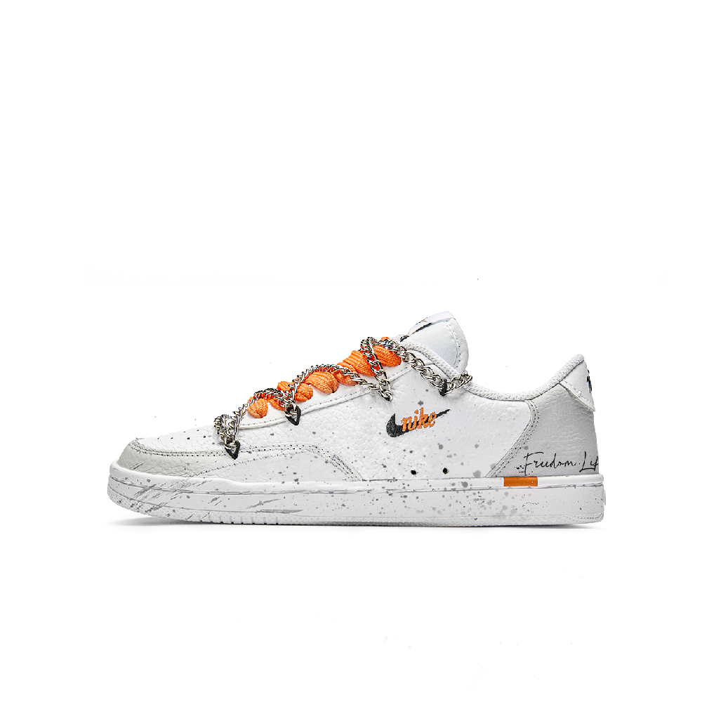 Nike Court Vintage Lively Island, Speed Gray Low Top Skateboard Shoes Women's Gray Yellow