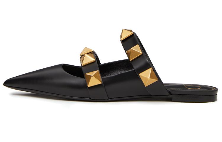 Valentino Roman Stud Roman Stud Casual Single Shoes Women's Black