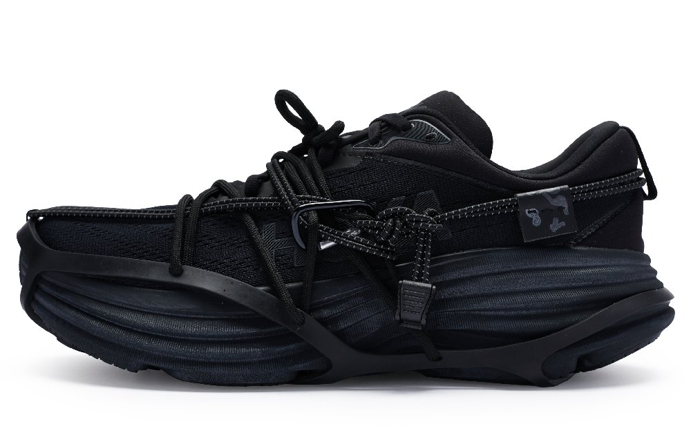 HOKA ONE ONE Bondi 8 Slip-Resistant Low-Top Casual Running Shoes Men's Black