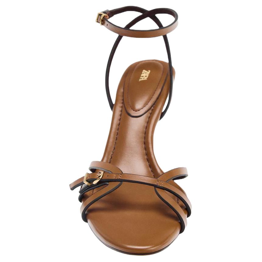ZARA One Strap Sandals 7.5cm Women's Brown купить в интернет-магазине Yoocart с быстрой доставкой по России.