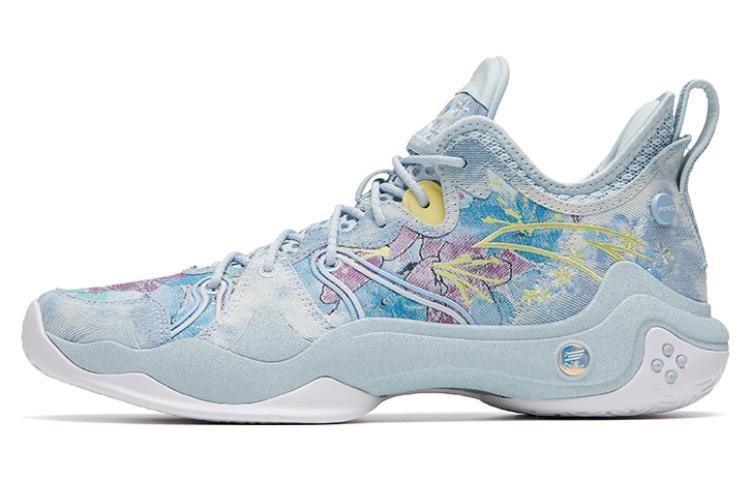 Anta Berserk 4 Pro 520 Cushioning Anti-Slip And Wear-Resistant Mid-Top Basketball Shoes Blue