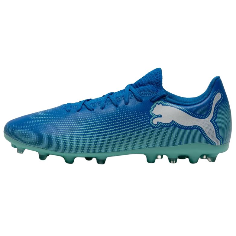 PUMA FUTURE 7 PLAY MG Multi Ground Artificial Ground Breathable Soccer Shoes Men's Blue White