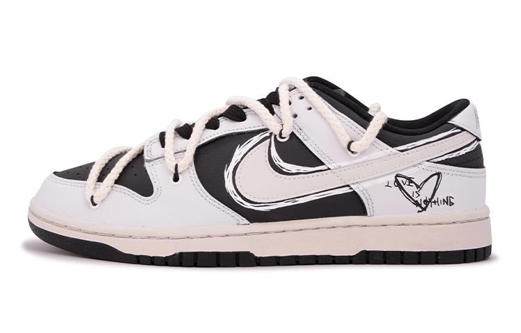 Nike Dunk Anti Slip Wear Resistant Low Top Skateboard Shoes GS Pink Black