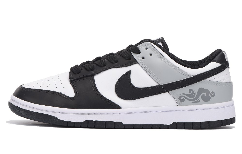 Nike Dunk Slip-Resistant Coverage Low-Top Skateboard Shoes Men's Black Gray