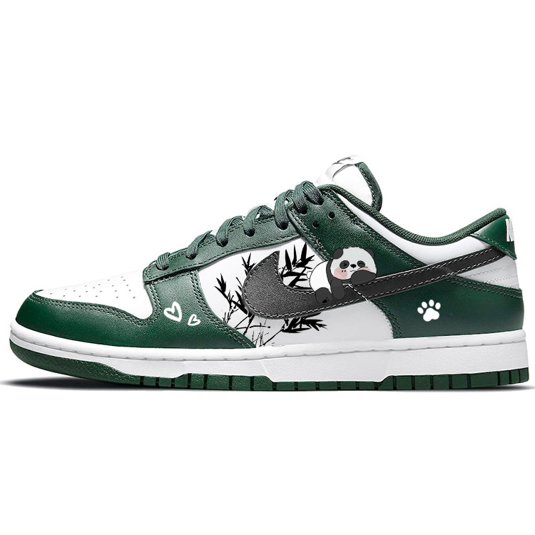 Nike Dunk Skateboard Shoes Unisex Low-Top White Green