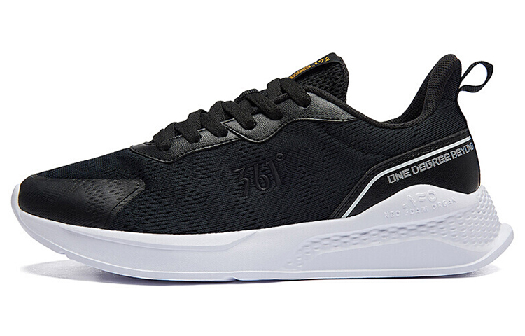361° NFO Breathable Low-Top Running Shoes Men's Black White