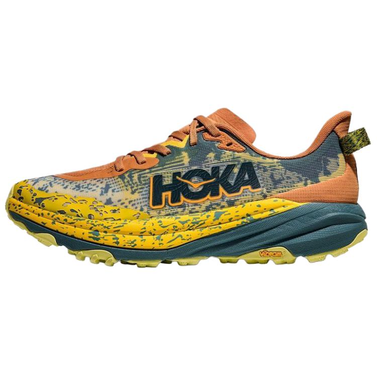 HOKA ONE ONE Speedgoat 6 Cushioning, Wear Resistant Low Top Running Shoes Men's Yellow Orange купить в интернет-магазине Yoocart с быстрой доставкой по России.