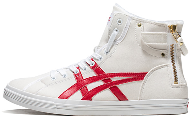 Asics Double Clutch White/Red Fleece High Board Shoe