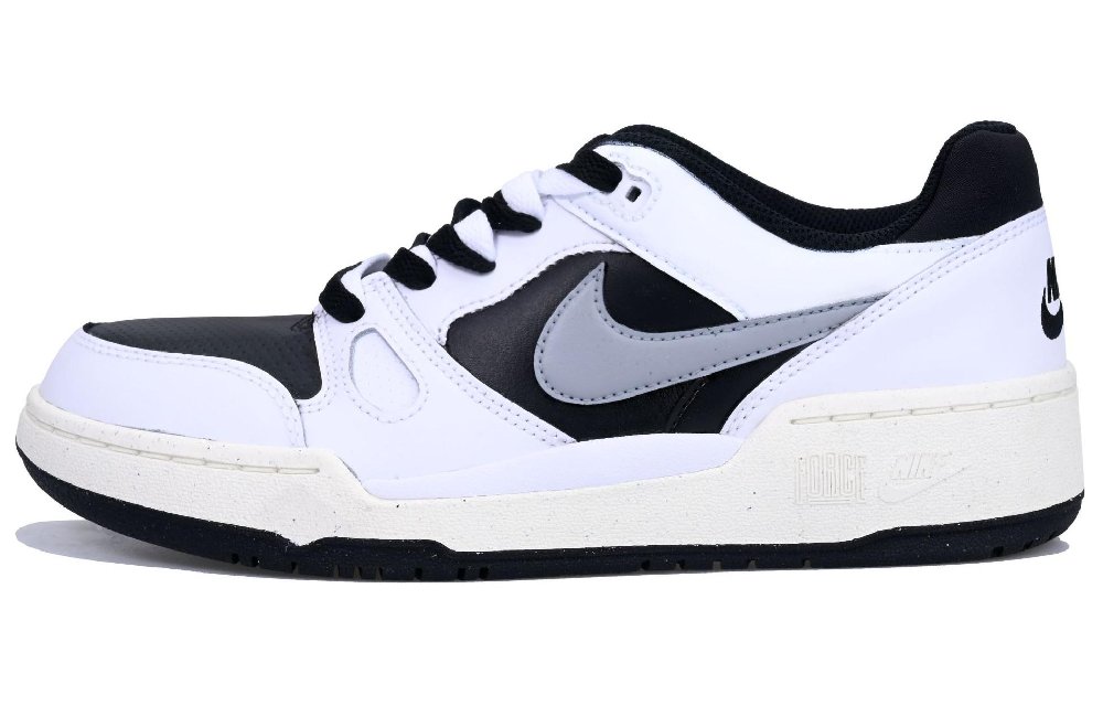 Nike Full Force Skateboard Shoes Men Low-Top Black White