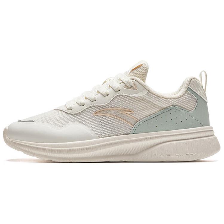 Anta Slip-Resistant Breathable Low-Top Casual Shoes Women's White Green