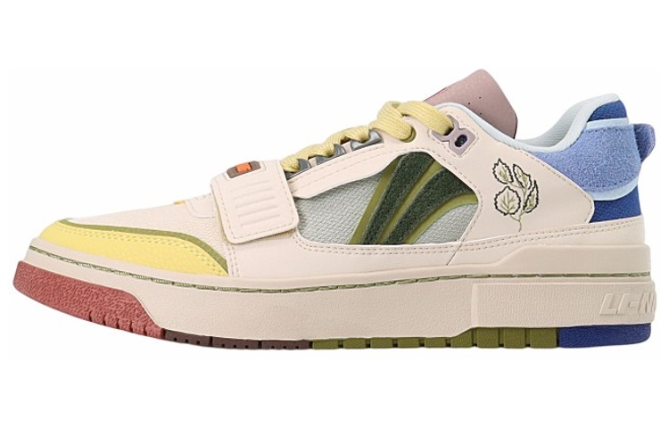 LiNing Anti-Slip Wear-Resistant Low-Top Vintage Basketball Shoes Yellow Green