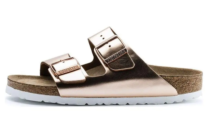 Birkenstock Arizona Soft Footbed Natural Leather Narrow Fit 'Metallic Copper' Women's
