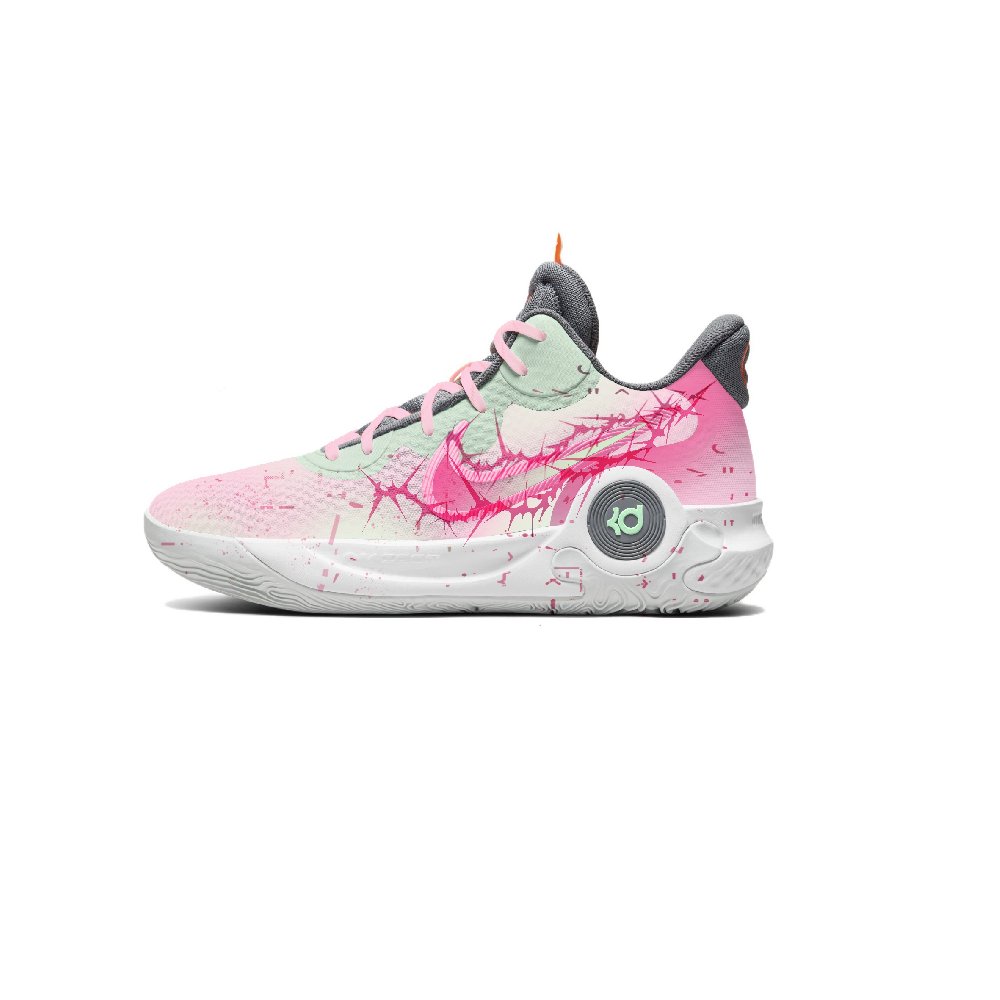 Nike KD Trey 5 IX Abrasion-Resistant Slip-Resistant Cushioning Mid-Top Basketball Shoes Unisex Peach Pink