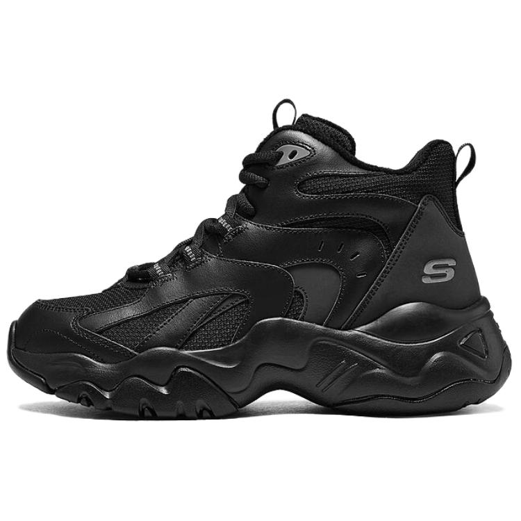 Skechers DLITES Anti-Slip Wear-Resistant Mid-Top Running Shoes Women's Black