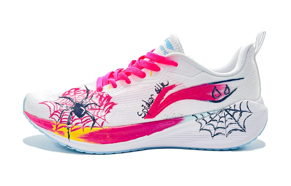 LiNing Wuyue Cushioning Abrasion Resistant Breathable Low Top Casual Running Shoes Men's White Pink Black