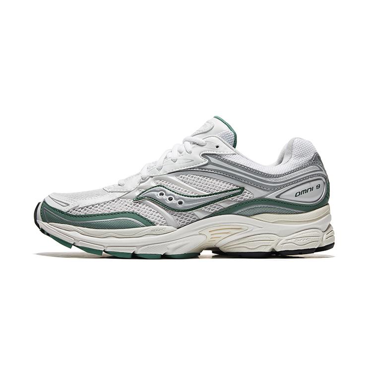 Saucony Wear-Resistant Slip-Resistant Low-Top Running Shoes Unisex White Light Green